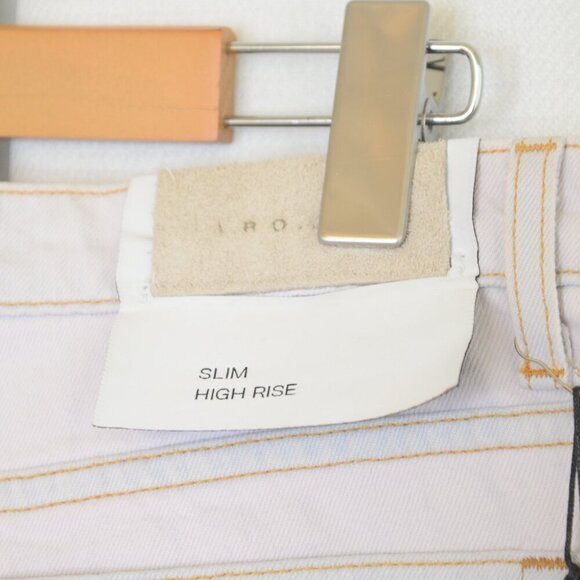 NWT IRO High Rise Slim Straight Leg Off White Jeans Sz 29 - Picture 5 of 10